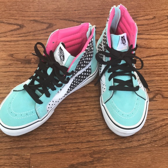 aqua high top vans